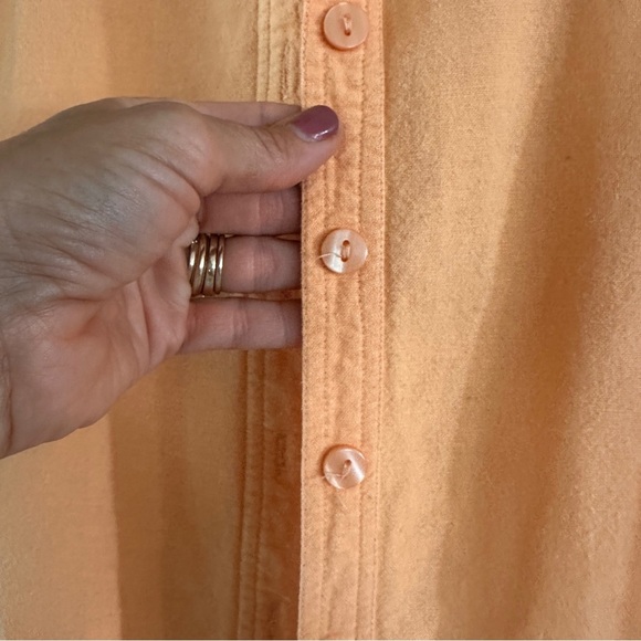 NorthStyle Orange Casual Woman’s Button Down Shirt 100% Cotton Bright & Happy - Picture 3 of 8
